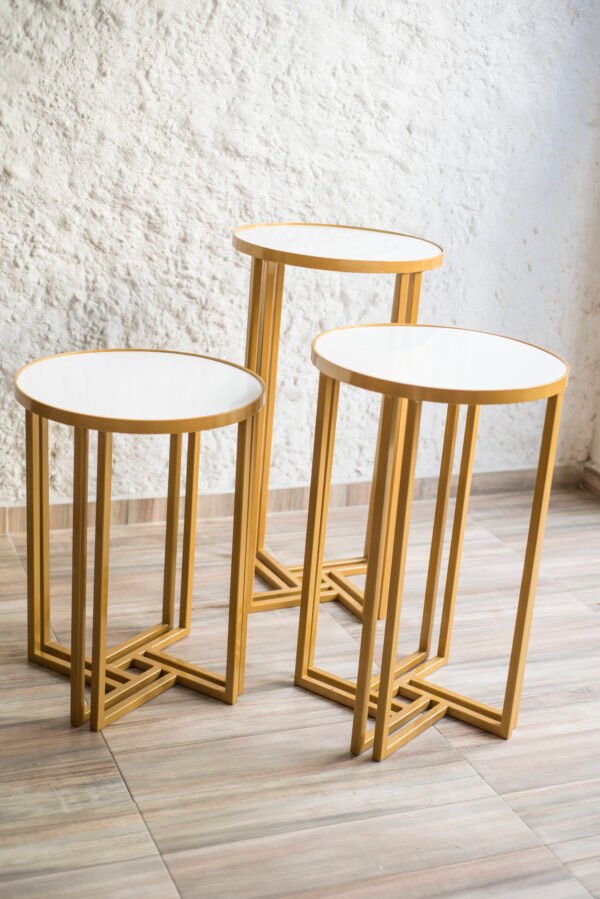 MESA AUXILIAR TAPA BLANCA