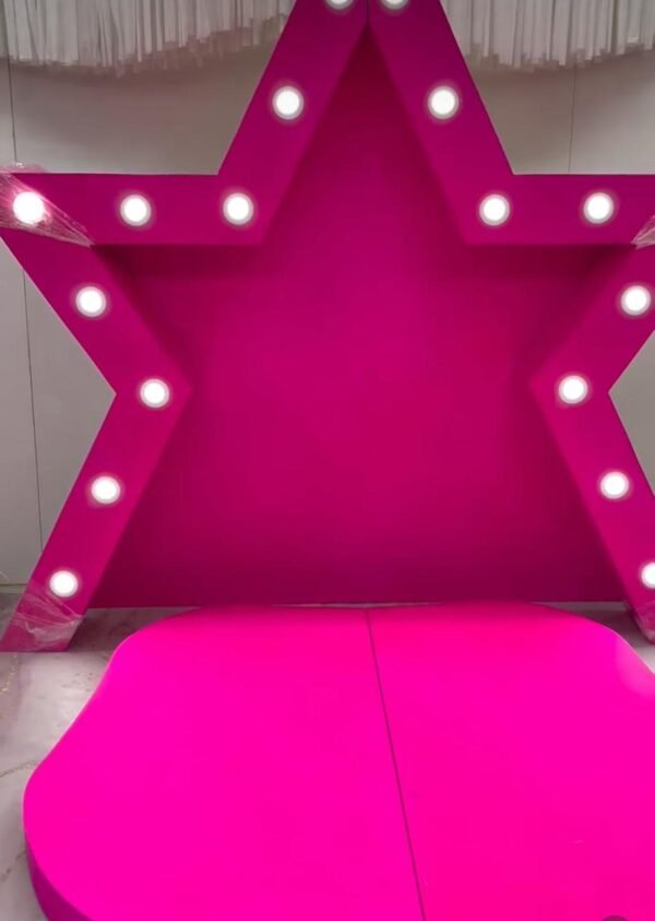 BACKING 3D ESTRELLA CON BOMBILLOS